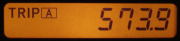 トリップメータで573.9km