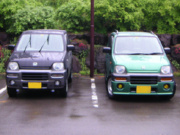 コテージ前(クリックで拡大画像)