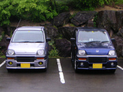 コテージ前(クリックで拡大画像)