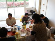 朝食風景(クリックで拡大)