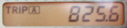 トリップメータで825.6km